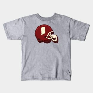 Indiana Outline Football Helmet Kids T-Shirt